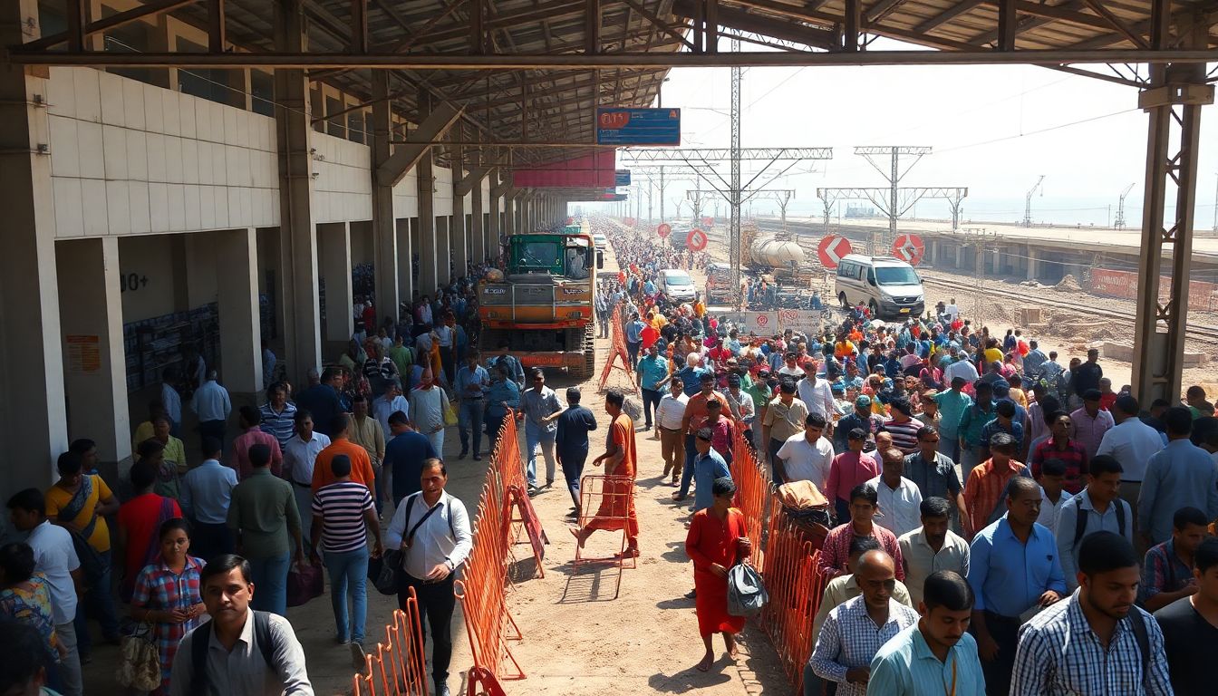 Chennai Beach Station Redevelopment Causes Daily Commuter Congestion