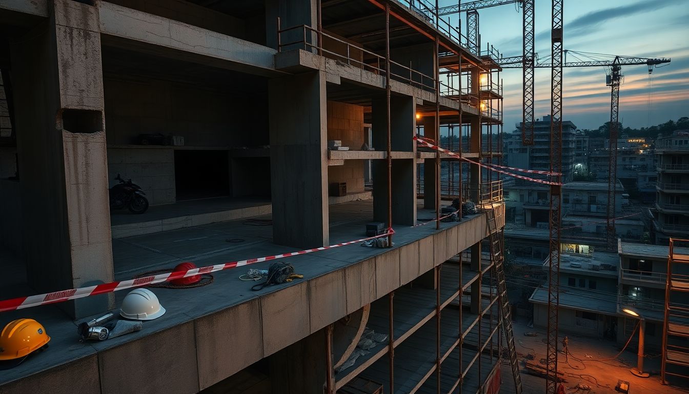 Worker critically injured after 15-foot fall at Vanagaram construction site
