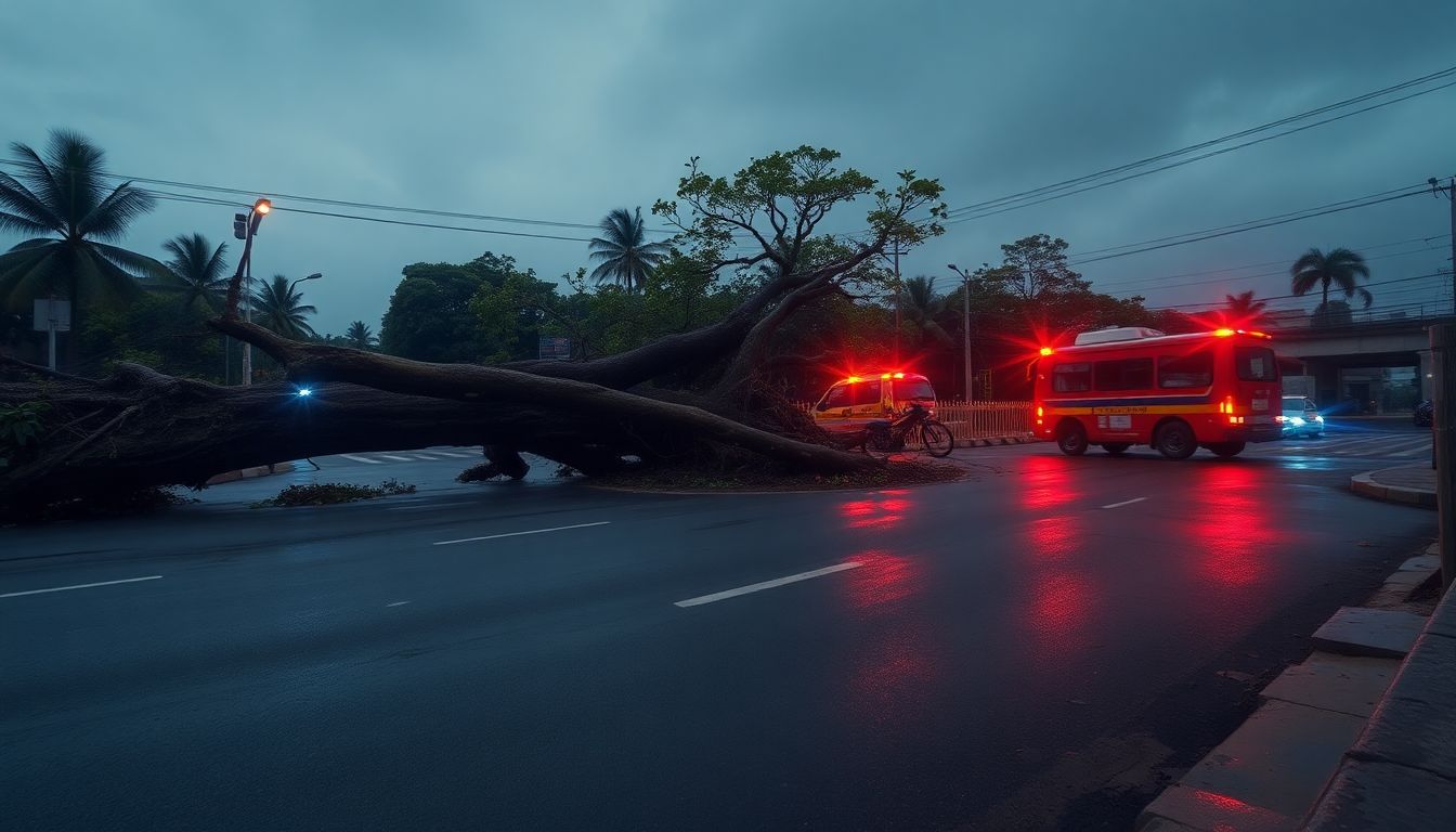 ICF Engineer Jayavel Killed by Falling Tree Near ICF Road-New Avadi Road Junction