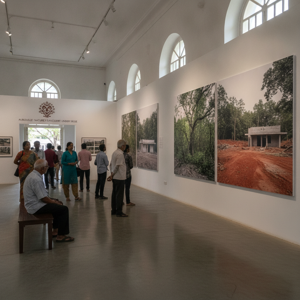 Puducherry Exhibition Exposes Alleged Illegal Sale Of 18 Acre Auroville Forest Land