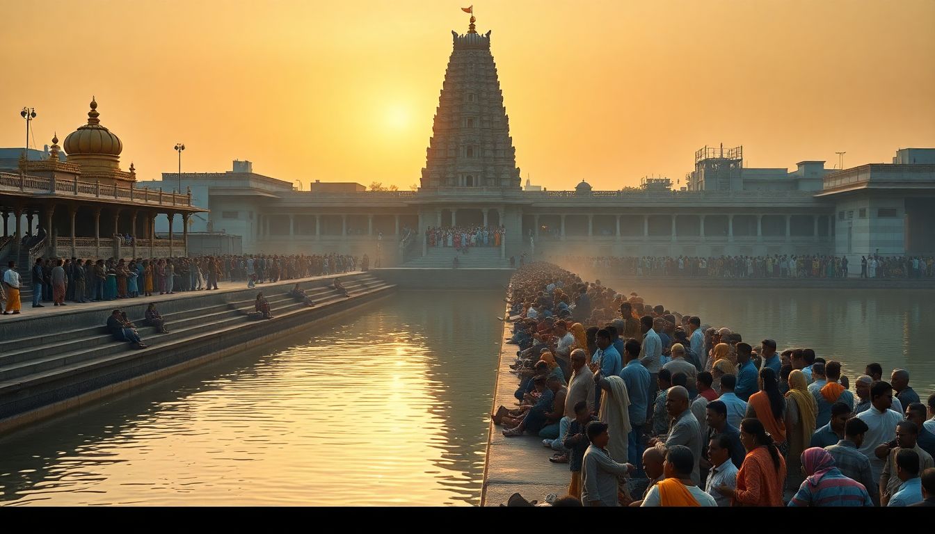 Thousands Gather at Mylapore Temple Tank and Across TN for Aadi Ammavasai