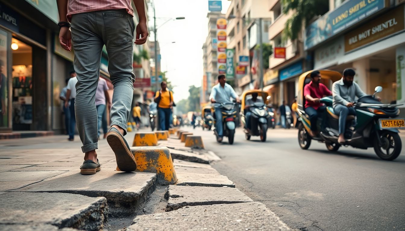 Teynampet Footpaths Score 1.36 out of 5 in CAG Walkability Audit