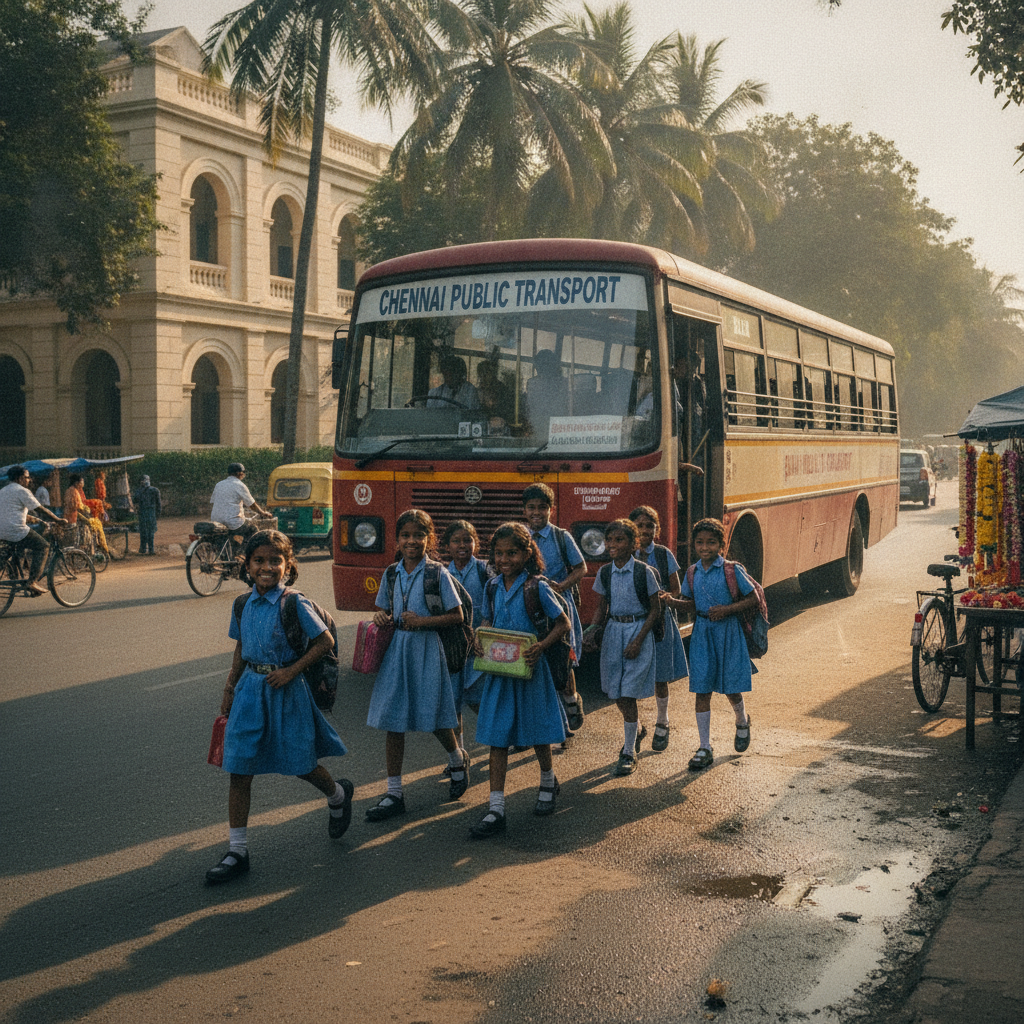 3,365 Chennai Students Use Expanded MTC Free School Bus Scheme on Day One