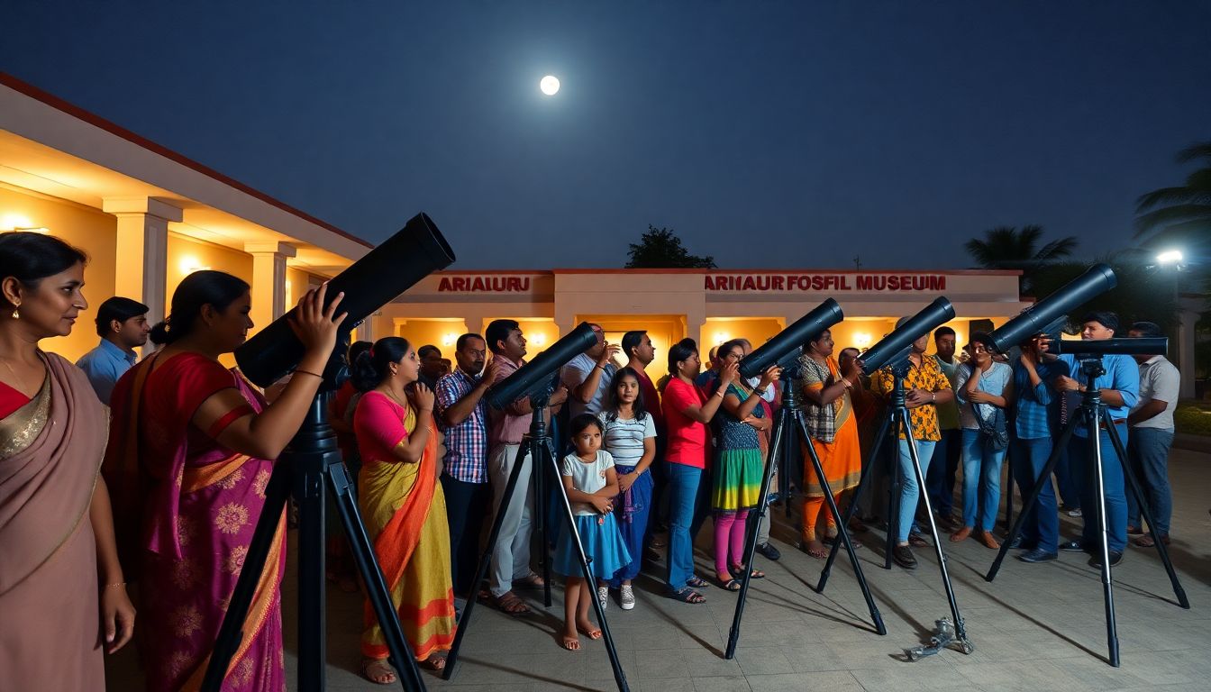 Moon Viewing Session Held at Ariyalur Fossil Museum in Varanavasi