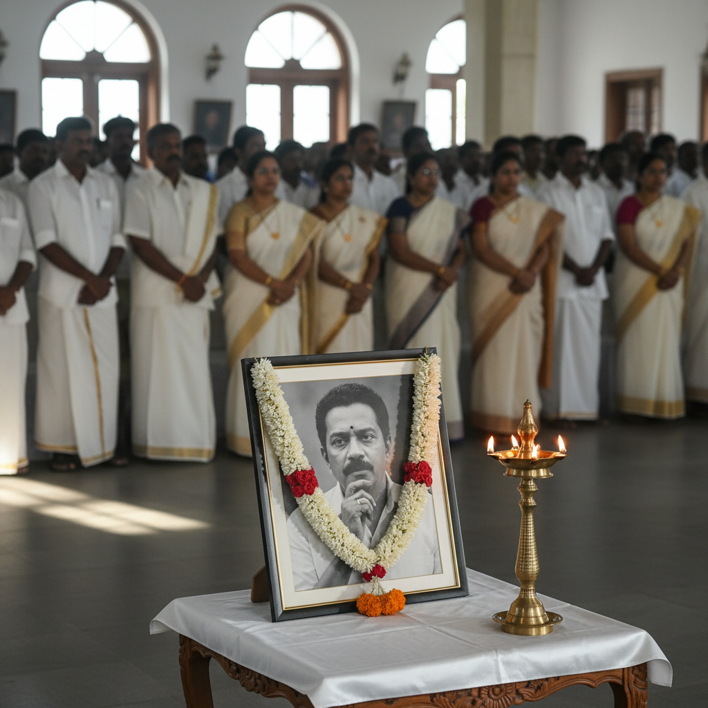 Actor Mohanlal and Director Tharun Moorthy Mourn Filmmaker Bharathiraja in Chennai