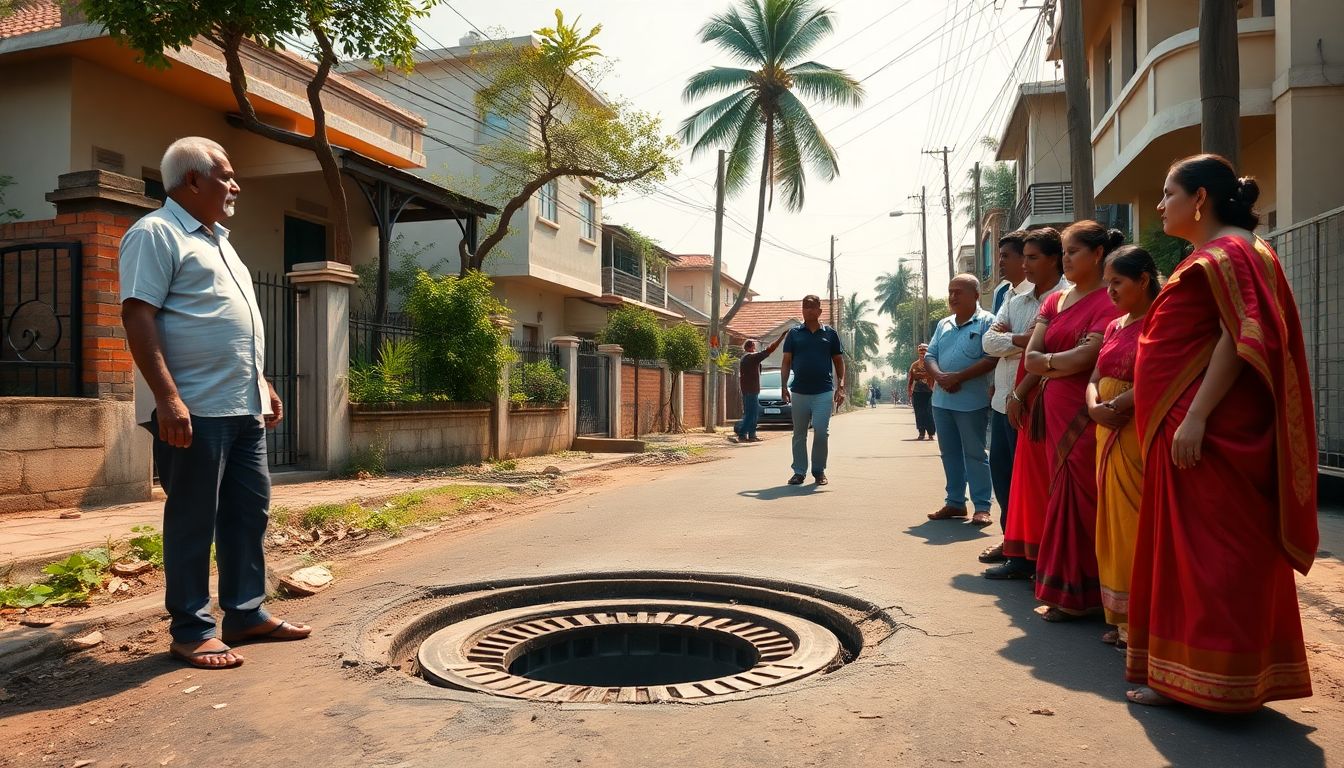 Hasthinapuram Residents Refuse Drainage Connections Over Sewage Backflow Fears