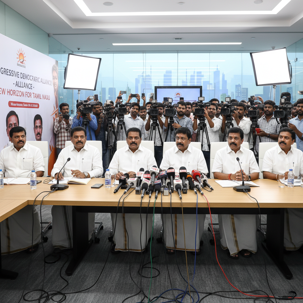 Three former AIADMK ministers and ten ex-MLAs join TVK at Panaiyur headquarters