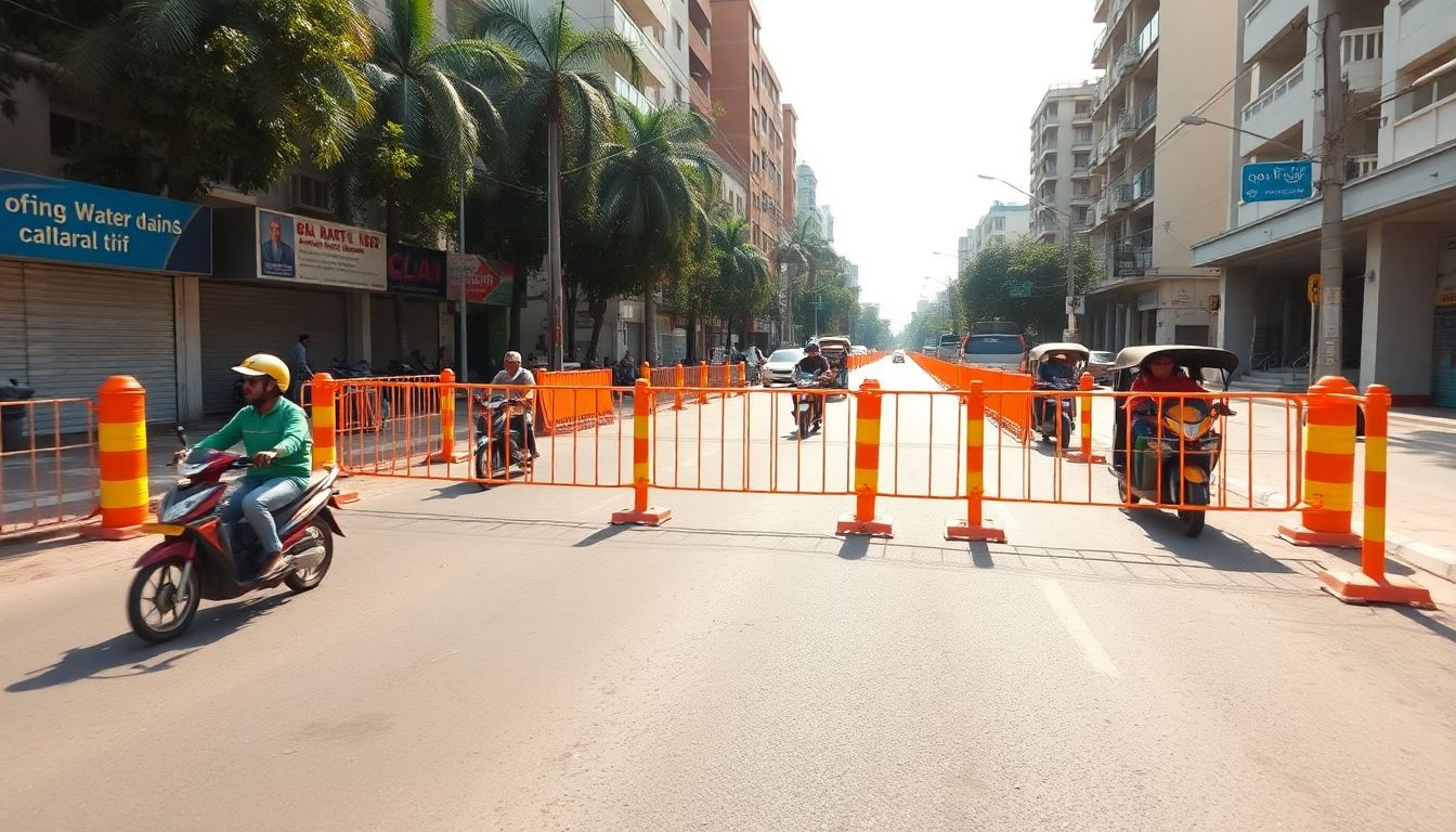 Traffic Diversions Implemented in KK Nagar for GCC Storm Water Drain Works