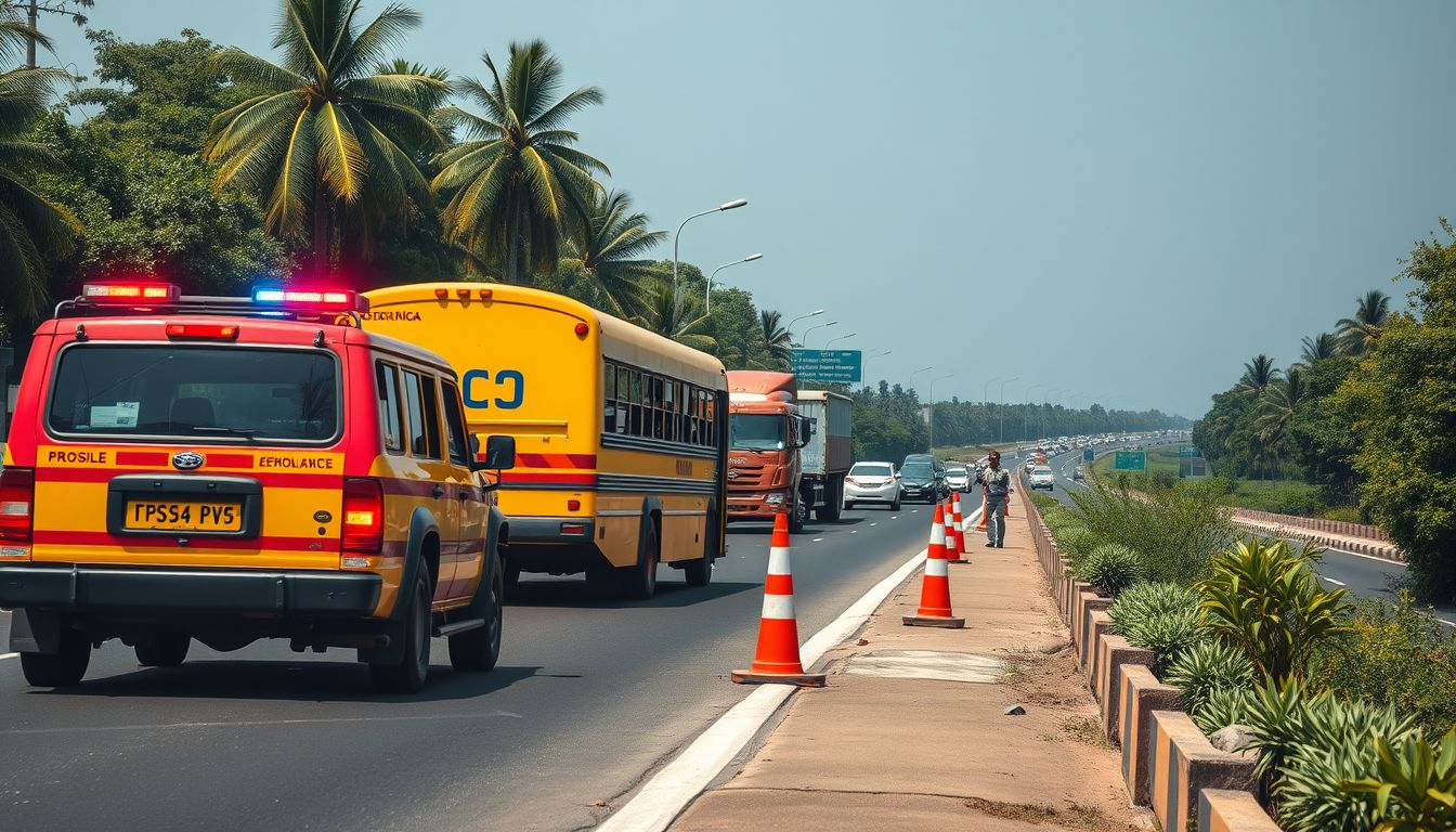 Students, Driver Injured After Truck Hits International School Bus Near Sholavaram