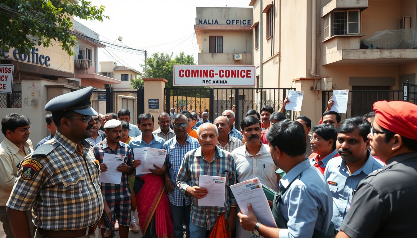 Selaivayal Residents Protest Civic Woes at Perambur MLA Office in Sharma Nagar