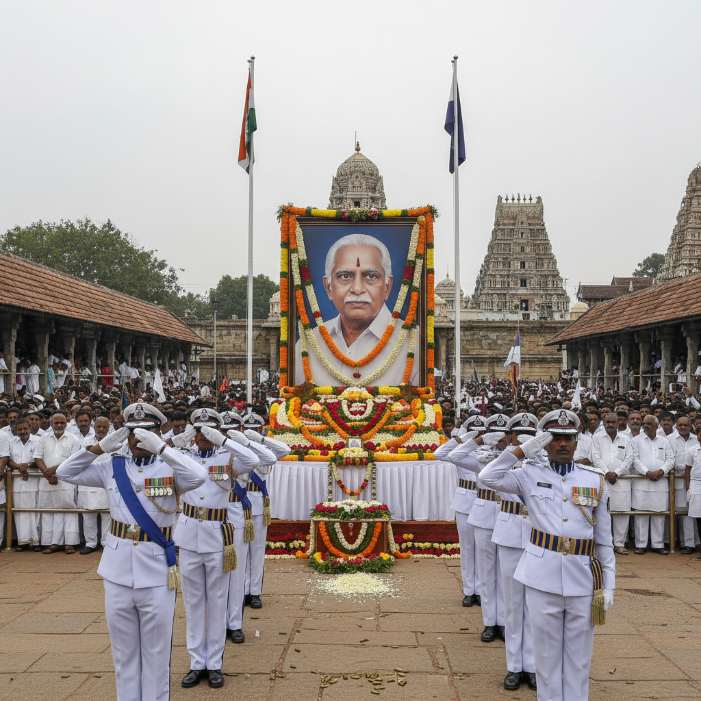 Veteran Filmmaker Bharathiraja Cremated With Full State Honours in Theni