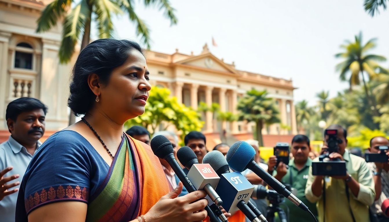 Premalatha Criticises Assembly Disruptions, Meets Speaker in Chennai